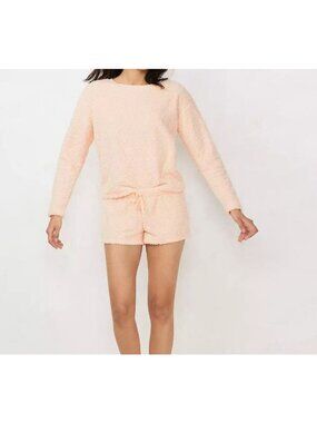 Lauren Conrad Intimates Cozy Shorts Sleeve Set-Pink-XL-NWT